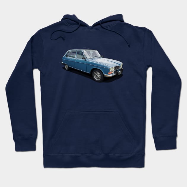 1973 Renault R16 TX in blue Hoodie by candcretro